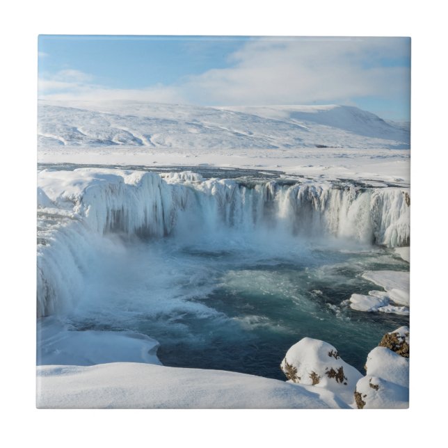 Cachoeira Godafoss Paisagem (Frente)