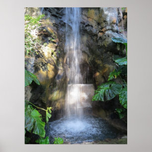 Cachoeiras bonitas no poster da floresta tropical