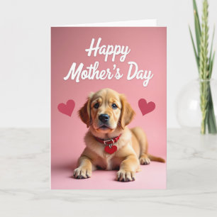 Cachorrinho Amor Rosa Cartão Coração