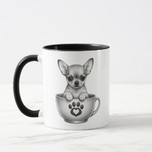 Cachorrinho Chihuahua Xícara de Chá
