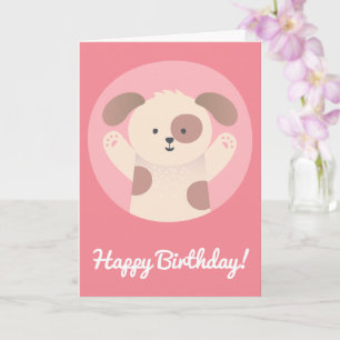Cachorrinho Fofo - Cartão de Aniversário Personali