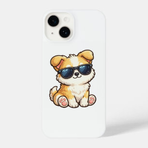 Cachorrinho Fofo com Óculos de Sol Design Kawaii