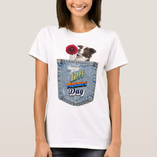 Cachorrinho na camiseta de bolso