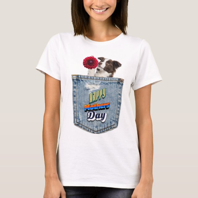 Cachorrinho na camiseta de bolso (Frente)