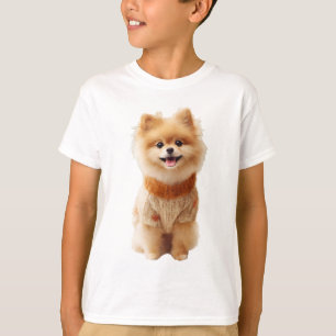 Cachorrinho Pomerânia Fofo Suéter de Outono Crianç