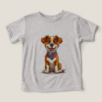 Cachorro adorável em estilo desenho animado