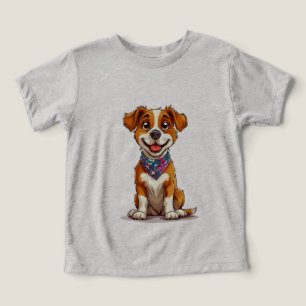 Cachorro adorável em estilo desenho animado