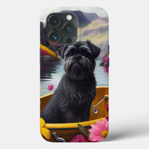 Cachorro Affenpinscher sobre um remo: Uma aventura