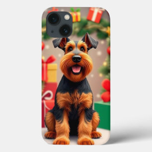Cachorro Airedale Terrier alegre e vibrante