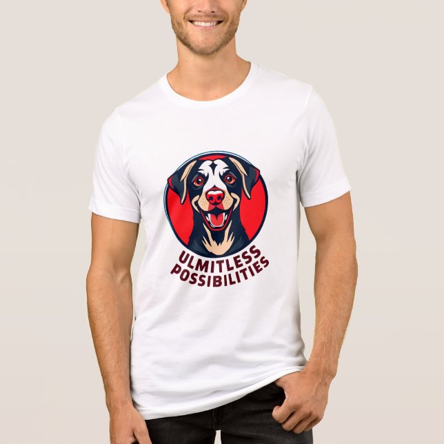 Cachorro Alegre com Texto Inspirador Uplificante (Frente)