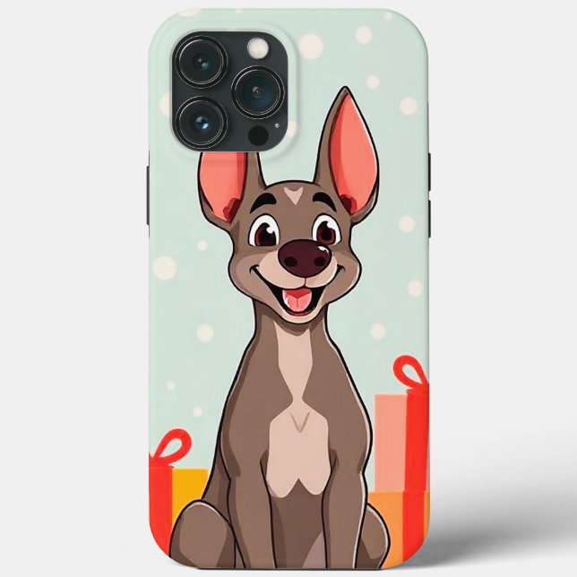 Cachorro alegre em estilo de desenho animado Cacho (Verso)