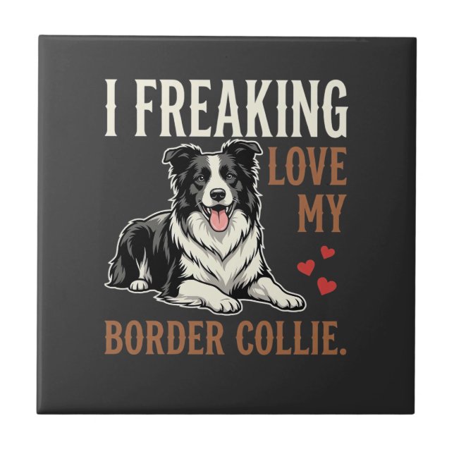 Cachorro Amor Border Collie Engraçado (Frente)