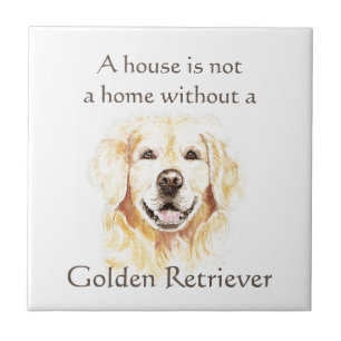 Cachorro Animal Pet Golden Retriever Quote Aquarel