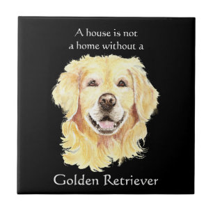 Cachorro Animal Pet Golden Retriever Quote Aquarel