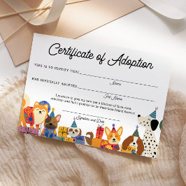 Cachorro Aniversário Deixa Pawty Puppy Adotion Cer