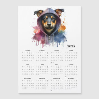 Cachorro Aquarela no Hoodie Splash Calendário do A