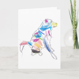Cachorro Arco-íris Feliz Aniversário ! Cartão
