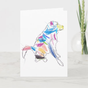 Cachorro Arco-íris Feliz Aniversário ! Cartão