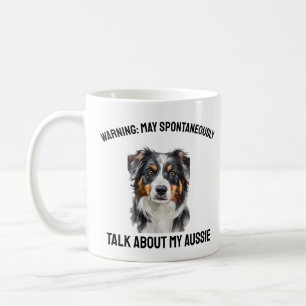 Cachorro Aussie Fala uma caneca de café engraçada