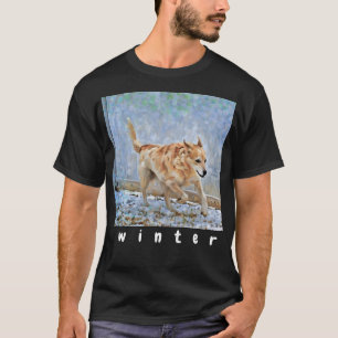 Cachorro Australiano Em Camisa De Neve