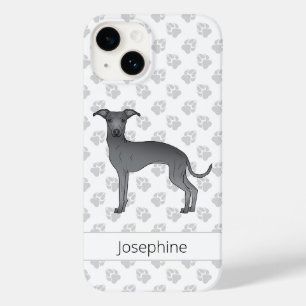 Cachorro Azul Italiano Greyhound Fofo Com Nome Per