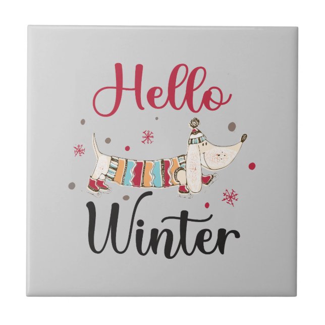 Cachorro Bonito Olá Inverno (Frente)