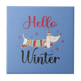 Cachorro Bonito Olá Inverno