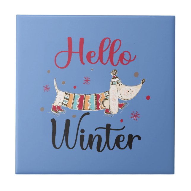 Cachorro Bonito Olá Inverno (Frente)