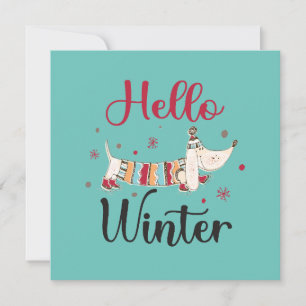 Cachorro Bonito Olá Inverno