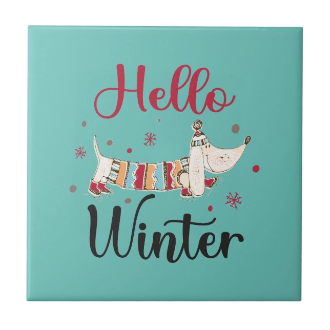 Cachorro Bonito Olá Inverno (Frente)