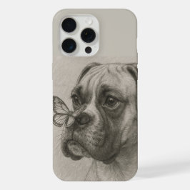 Cachorro Boxer com Encontro Suave de Borboleta