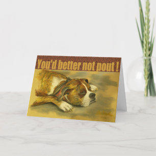 Cachorro Boxer Melhor Que Não Pout Cartão De Natal