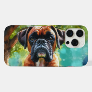 Cachorro Boxer no Parque – Arte em Estilo Aquarela