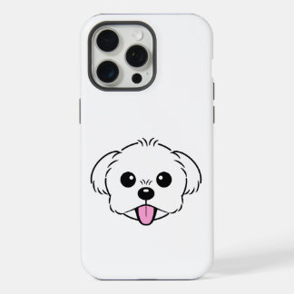 Cachorro Branco Bichon Cachorro Esticando A Língua