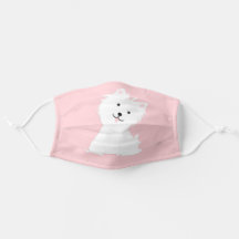 Cachorro Branco em Fundo Rosa