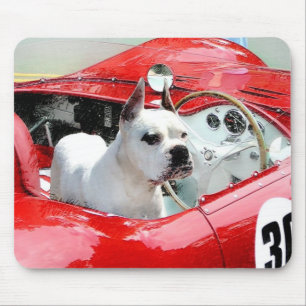 Cachorro Branco em Maserati mousepad