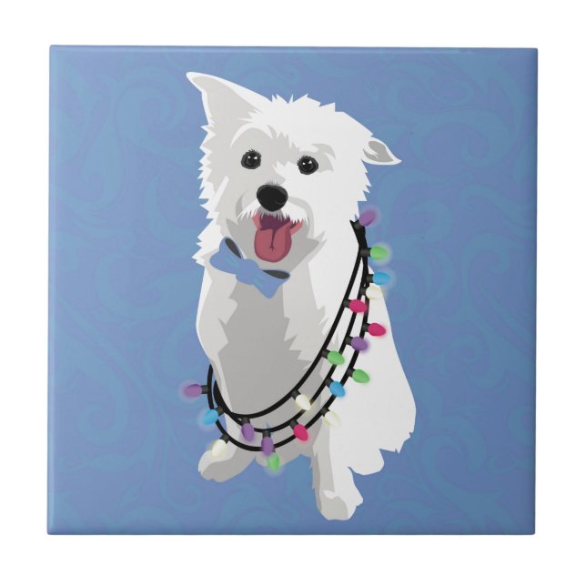Cachorro Branco Fluffy - Paz Joy Love - Holiday (Frente)