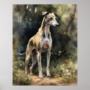 Cachorro-branco Impressão Poster