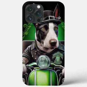 Cachorro Bull Terrier Dirigindo Bicicleta Dia de S