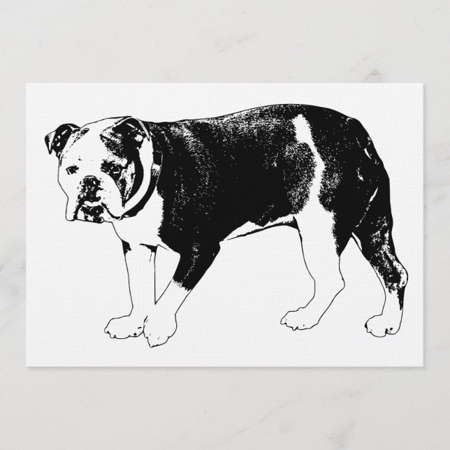 Cachorro Bulldog Boas-Vindas, Gesto Convite (Frente)