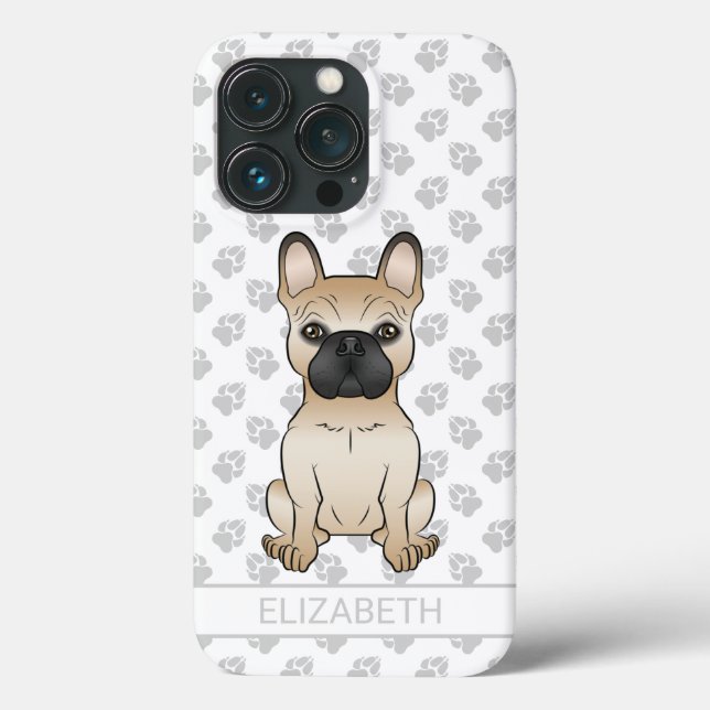 Cachorro Bulldog Francês Cor de Fawn Com Máscara P (Verso)