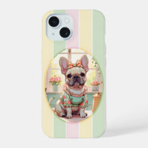 Cachorro Bulldog Francês Fofo Linhas Pastel Cottag