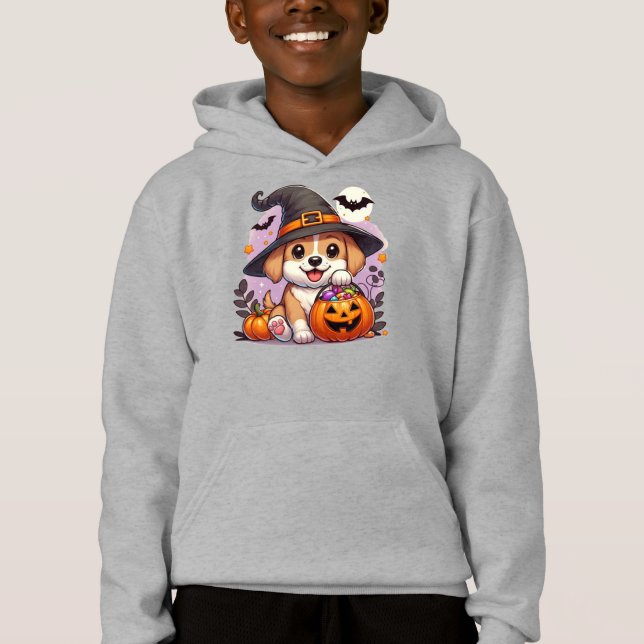 Cachorro/cachorrinho de Halloween bonito (Frente)