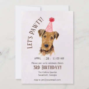 Cachorro Cachorro Deixa Convite de aniversário Err