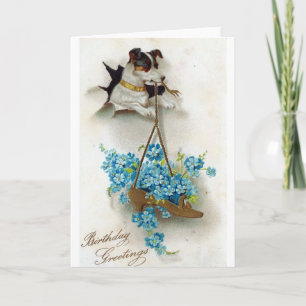 Cachorro Cachorro e Cartões de aniversários Calçad