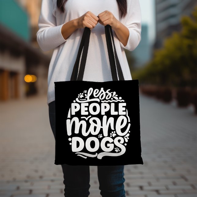 Cachorro Cachorro Lover Tote Bag, Menos Pessoas Ma (Criador carregado)
