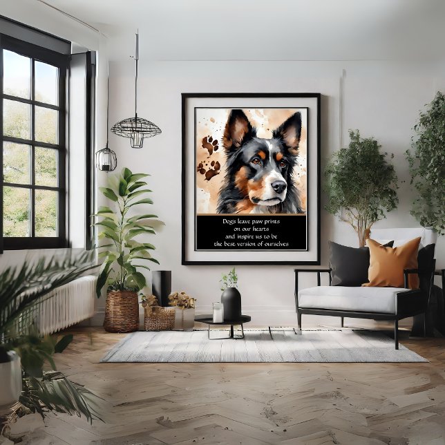 Cachorro Cachorro Poster (Cute Dog Watercolor Poster)