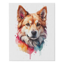 Cachorro Cachorro Splatter Retrato Splash Tinta