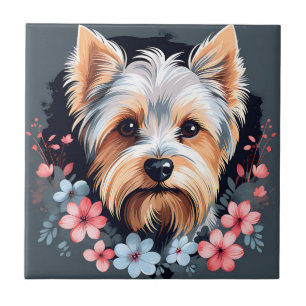 Cachorro Cachorro Yorkshire Terrier Flowers