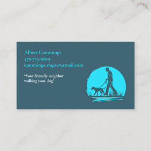 Cachorro Caminhando Pet Sentado Cartão de visita